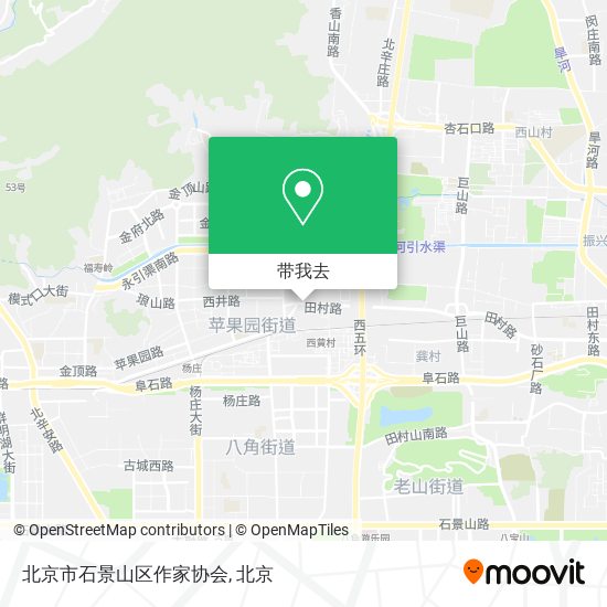 北京市石景山区作家协会地图