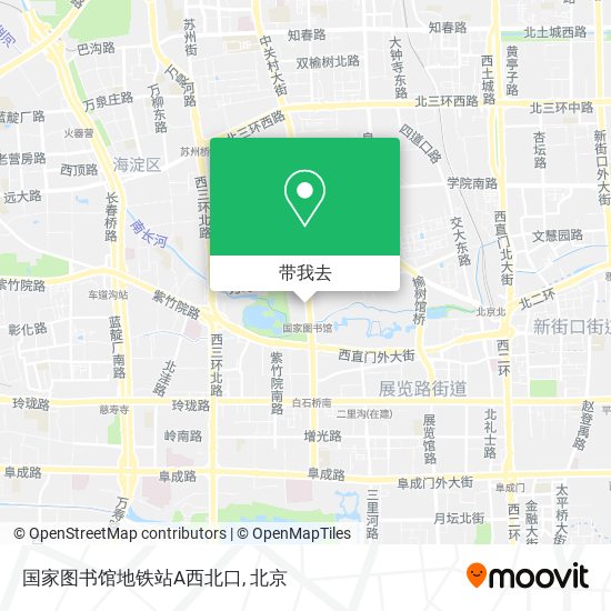 国家图书馆地铁站A西北口地图
