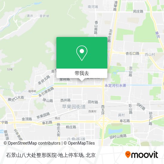 石景山八大处整形医院-地上停车场地图