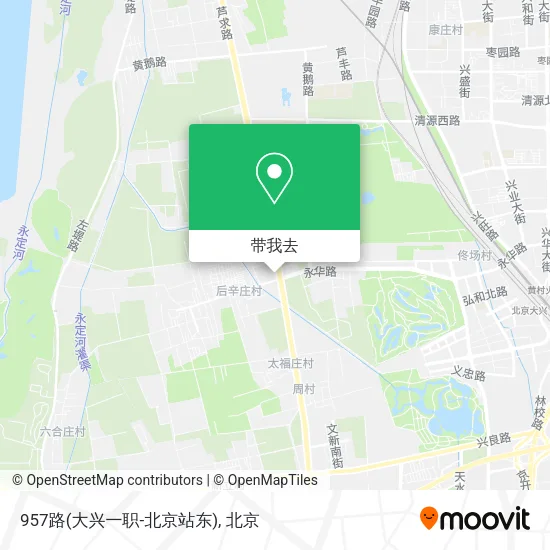 957路(大兴一职-北京站东)地图