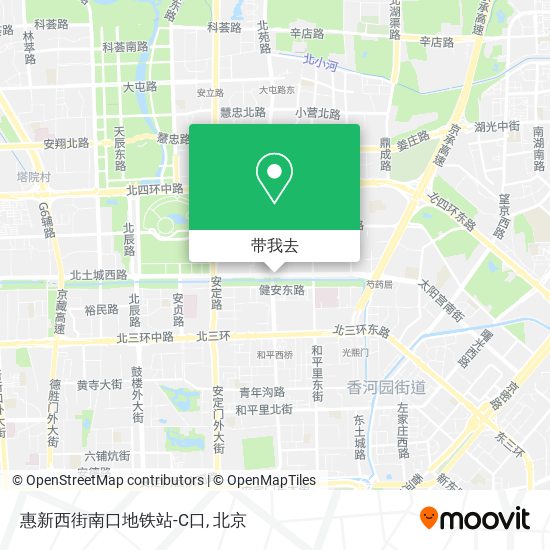 惠新西街南口地铁站-C口地图