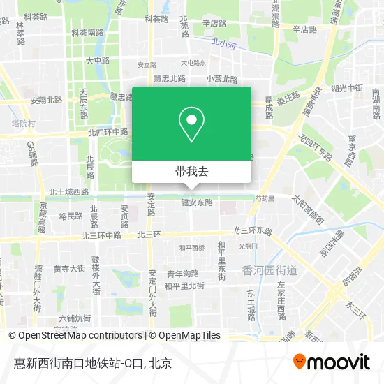惠新西街南口地铁站-C口地图