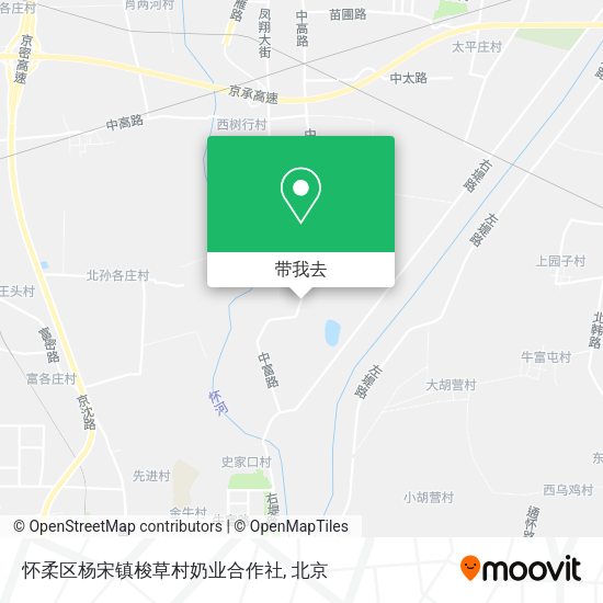 怀柔区杨宋镇梭草村奶业合作社地图