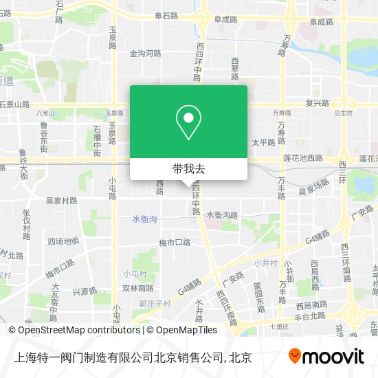 上海特一阀门制造有限公司北京销售公司地图