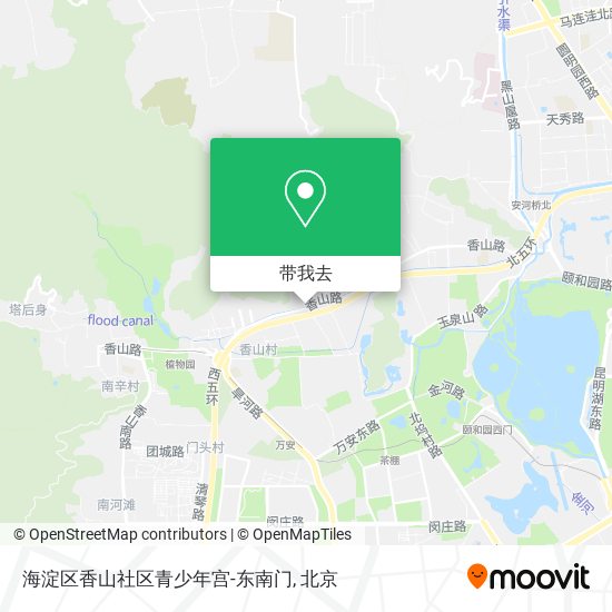海淀区香山社区青少年宫-东南门地图