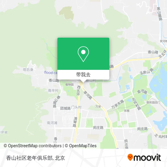 香山社区老年俱乐部地图