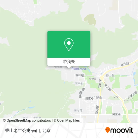 香山老年公寓-南门地图