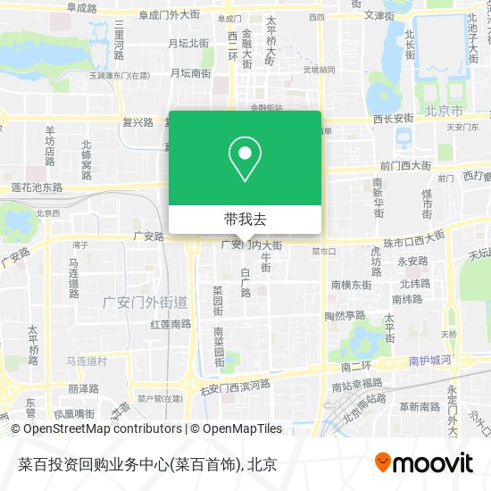 菜百投资回购业务中心(菜百首饰)地图