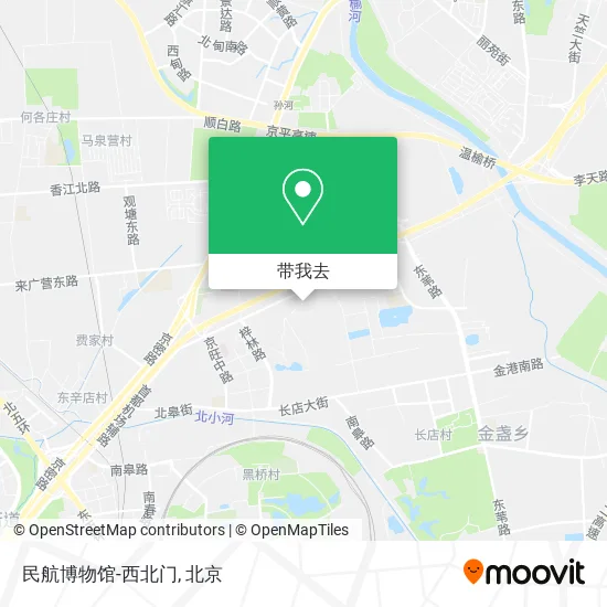 民航博物馆-西北门地图