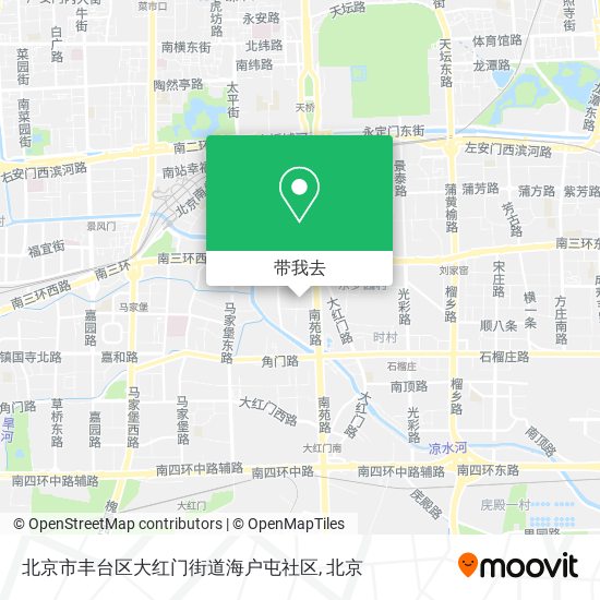 北京市丰台区大红门街道海户屯社区地图