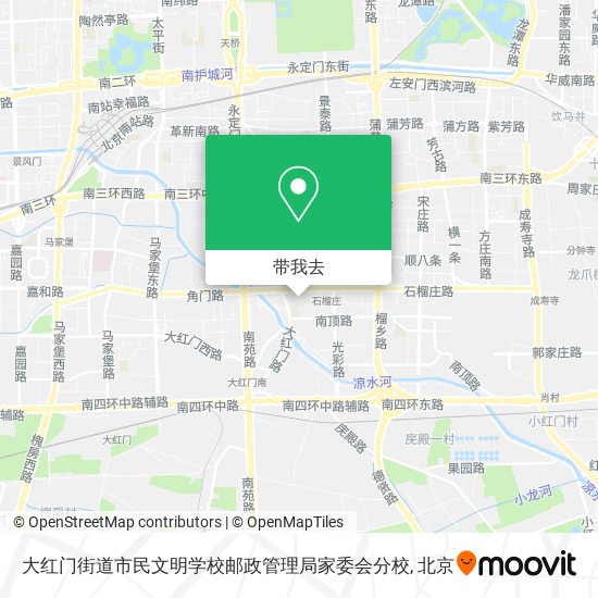大红门街道市民文明学校邮政管理局家委会分校地图