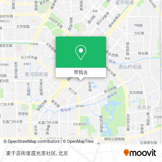 麦子店街道霞光里社区地图