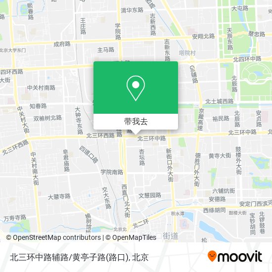 北三环中路辅路/黄亭子路(路口)地图