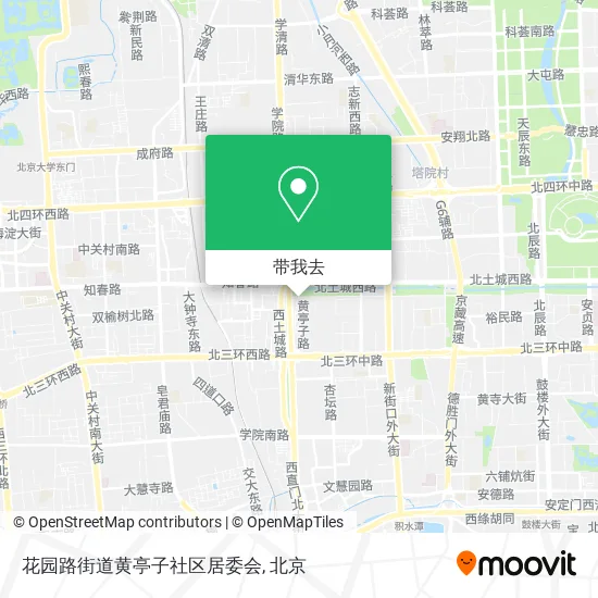 花园路街道黄亭子社区居委会地图