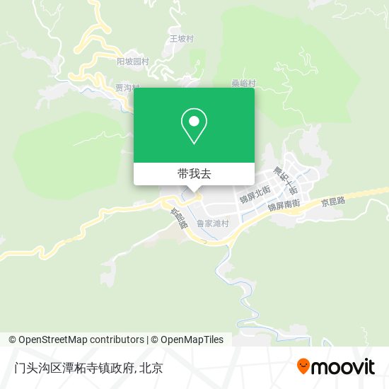 门头沟区潭柘寺镇政府地图