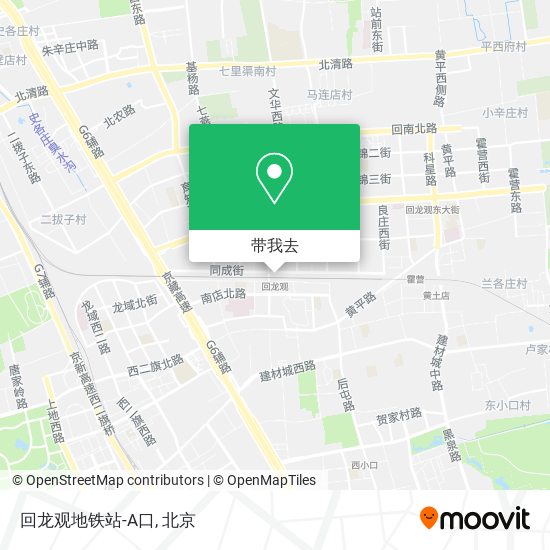 回龙观地铁站-A口地图