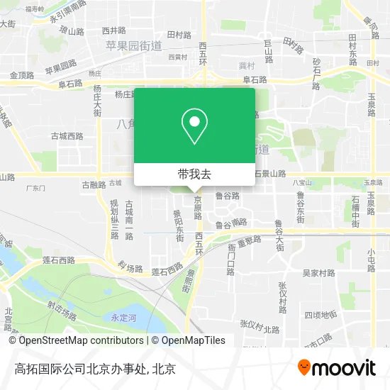 高拓国际公司北京办事处地图