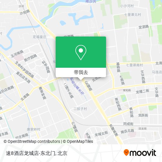 速8酒店龙城店-东北门地图