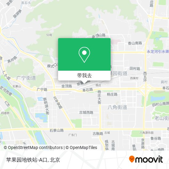 苹果园地铁站-A口地图