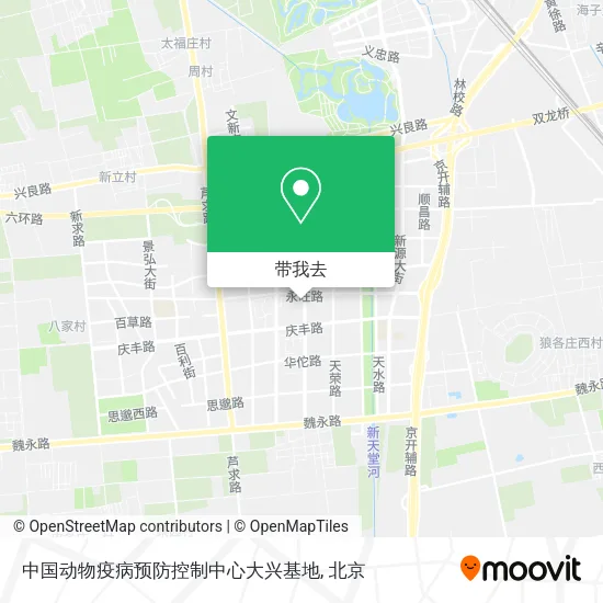 中国动物疫病预防控制中心大兴基地地图