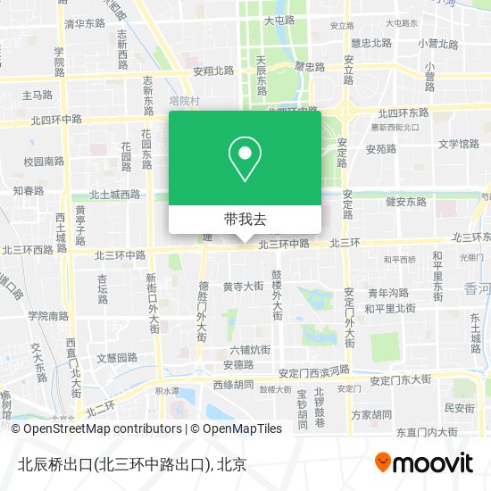 北辰桥出口(北三环中路出口)地图