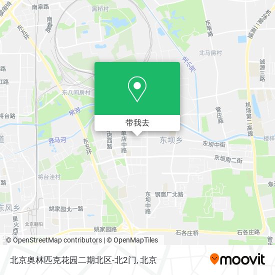 北京奥林匹克花园二期北区-北2门地图