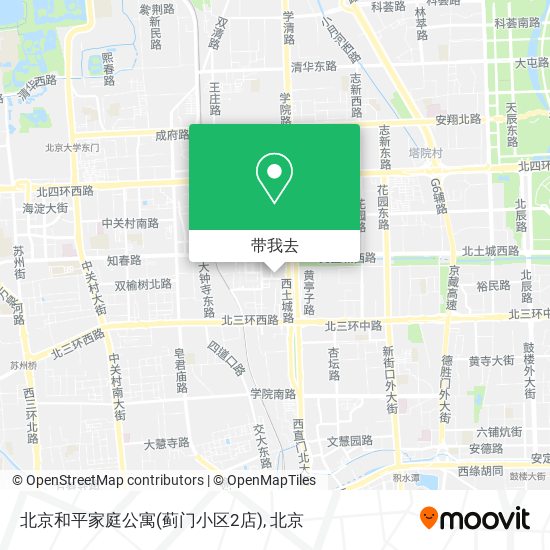 北京和平家庭公寓(蓟门小区2店)地图