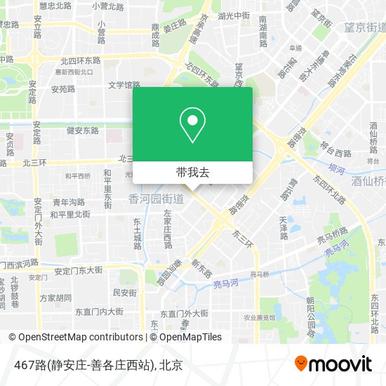 467路(静安庄-善各庄西站)地图