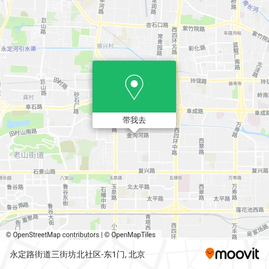 永定路街道三街坊北社区-东1门地图