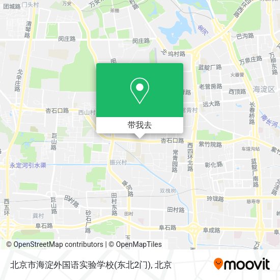 北京市海淀外国语实验学校(东北2门)地图