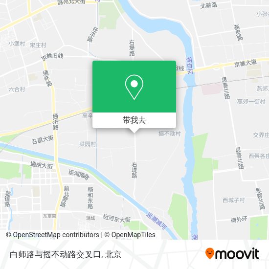 白师路与摇不动路交叉口地图