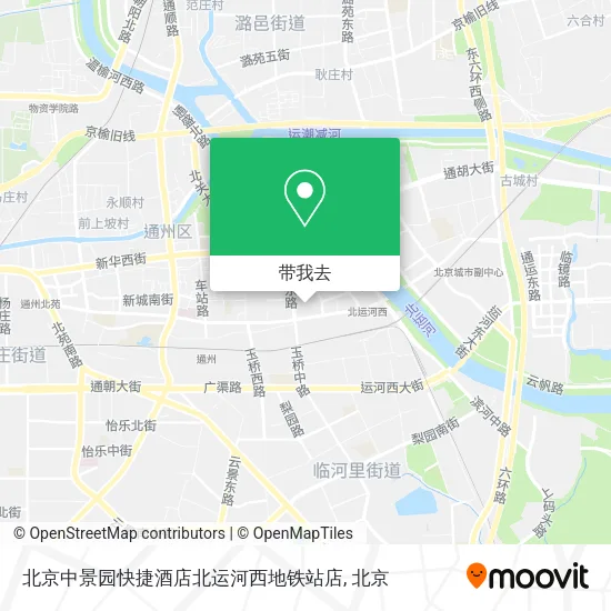 北京中景园快捷酒店北运河西地铁站店地图
