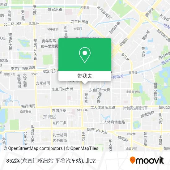 852路(东直门枢纽站-平谷汽车站)地图