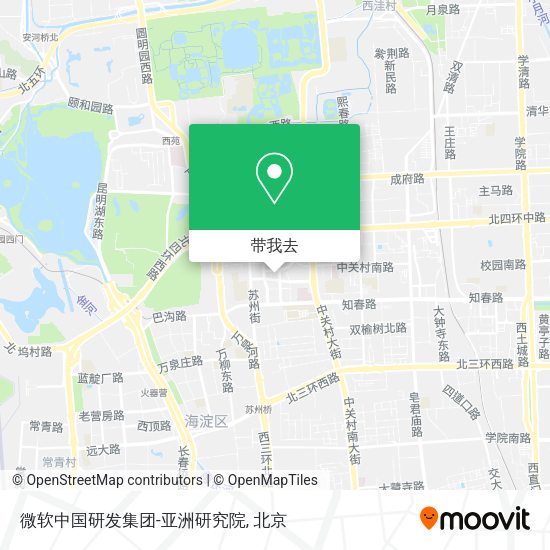 微软中国研发集团-亚洲研究院地图