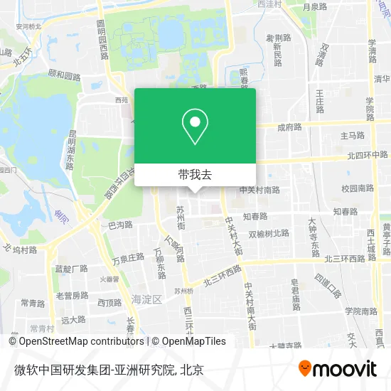 微软中国研发集团-亚洲研究院地图
