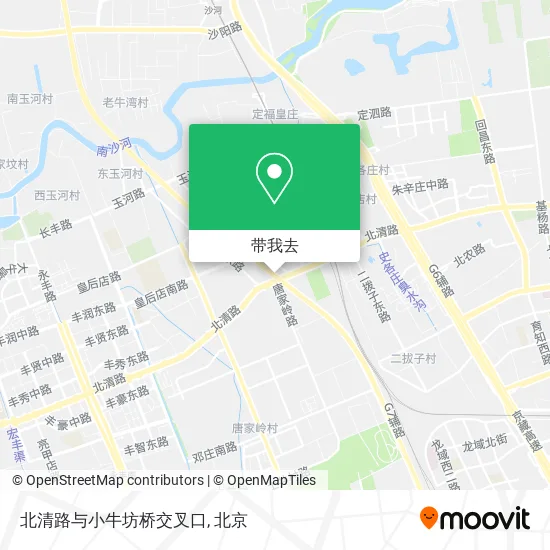北清路与小牛坊桥交叉口地图