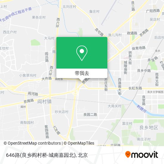 646路(良乡阎村桥-城南嘉园北)地图