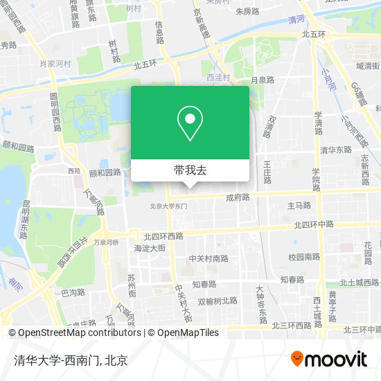 清华大学-西南门地图
