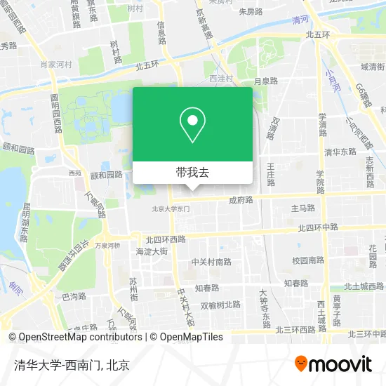 清华大学-西南门地图