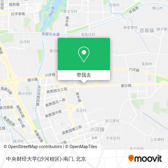中央财经大学(沙河校区)-南门地图