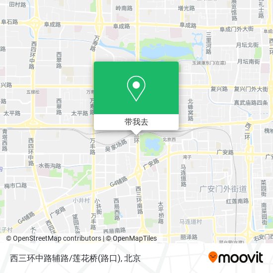 西三环中路辅路/莲花桥(路口)地图