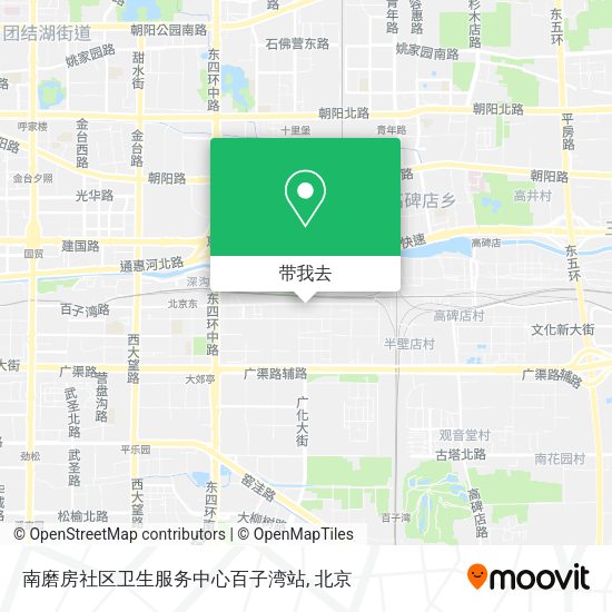 南磨房社区卫生服务中心百子湾站地图