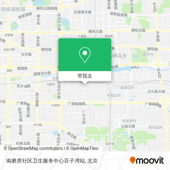 南磨房社区卫生服务中心百子湾站地图