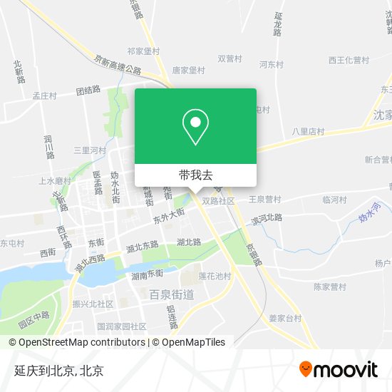 延庆到北京地图