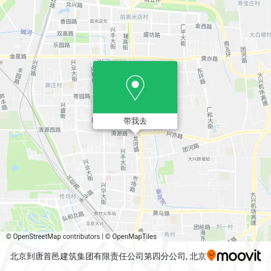 北京到唐首邑建筑集团有限责任公司第四分公司地图