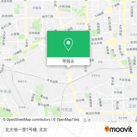 北大地一里1号楼地图