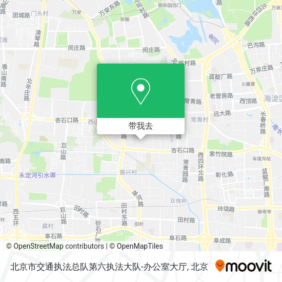北京市交通执法总队第六执法大队-办公室大厅地图