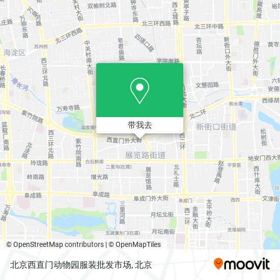 北京西直门动物园服装批发市场地图