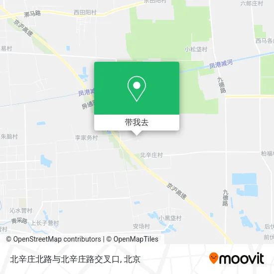 北辛庄北路与北辛庄路交叉口地图