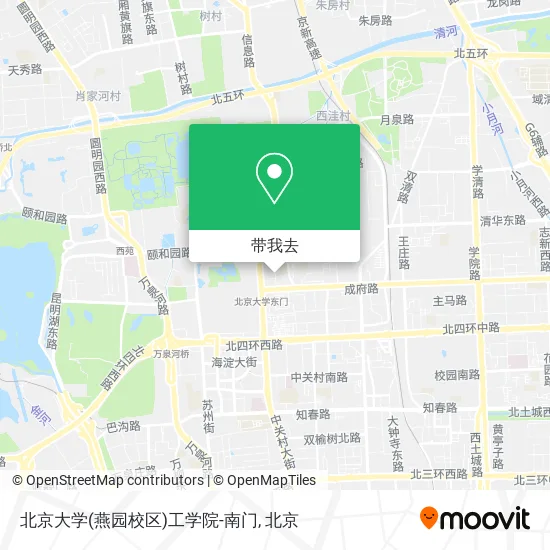 北京大学(燕园校区)工学院-南门地图